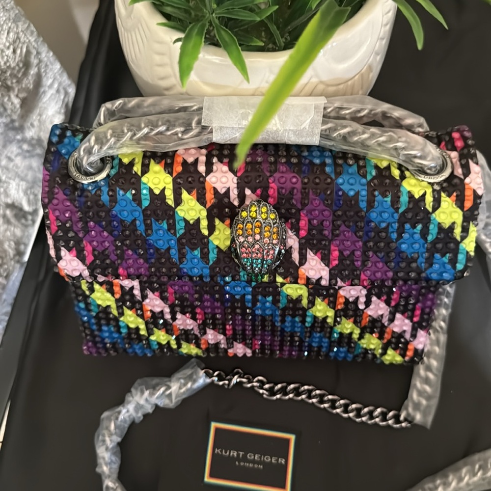 Kurt Geiger London Mini Kensington Crystal Convertible Crossbody Bag - Picture 11 of 17